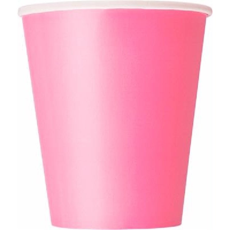 (14) 9OZ HOT PINK CUPS