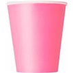 (14) 9OZ HOT PINK CUPS