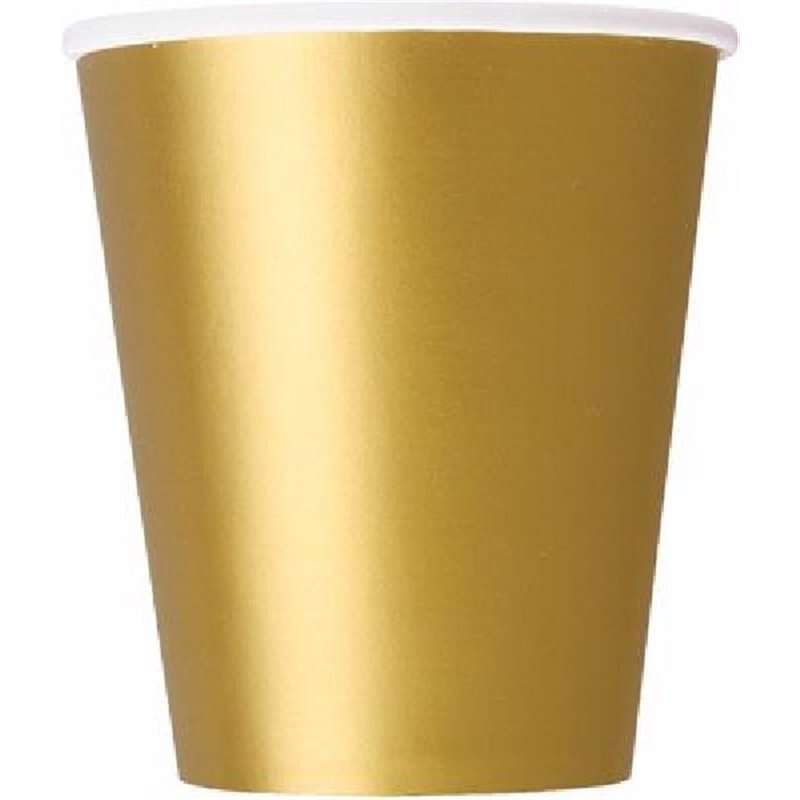 (14) 9OZ GOLD CUPS
