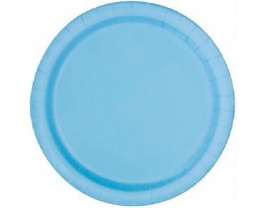 (16) 9IN POWDER BLUE PLATES
