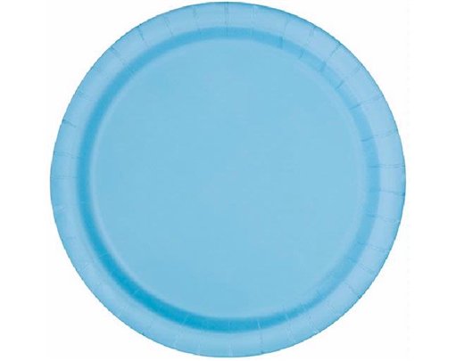 (16) 9IN POWDER BLUE PLATES