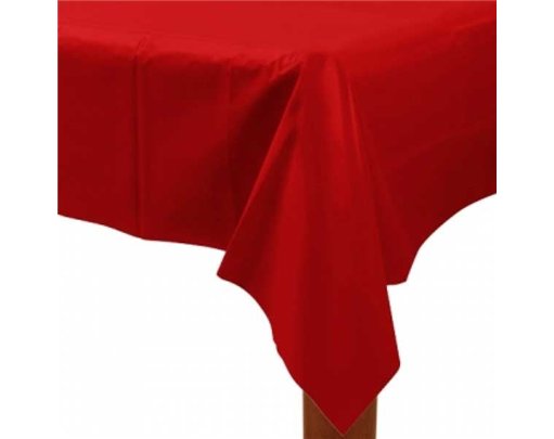 54X108IN RED PLASTIC TABLECOVER