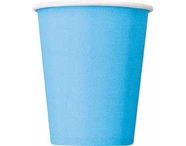 (14) 9OZ POWDER BLUE CUPS