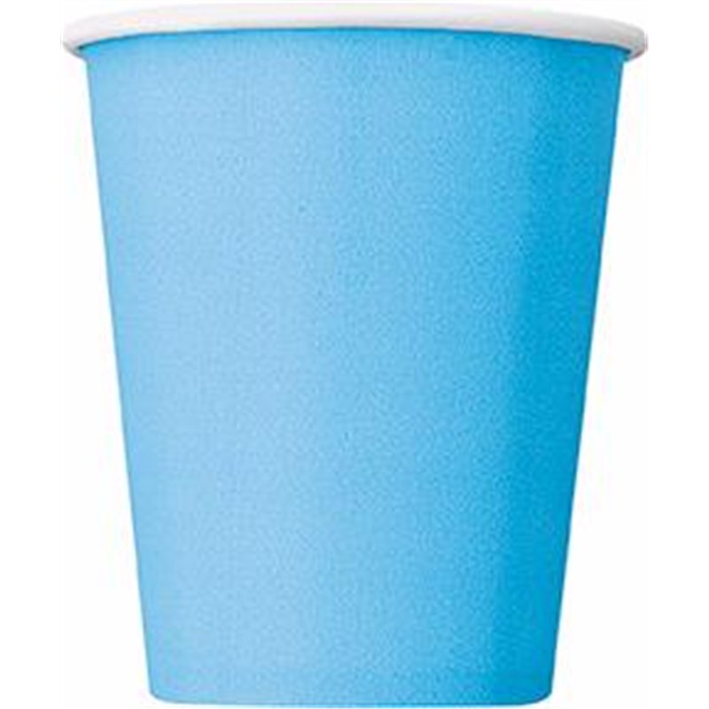 (14) 9OZ POWDER BLUE CUPS
