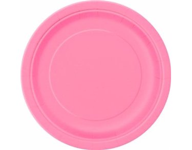 (16) 9IN HOT PINK PLATES