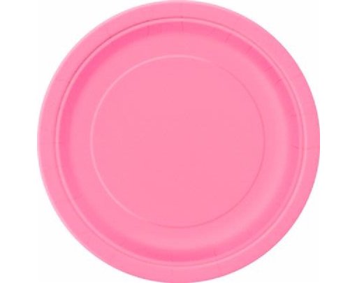 (16) 9IN HOT PINK PLATES