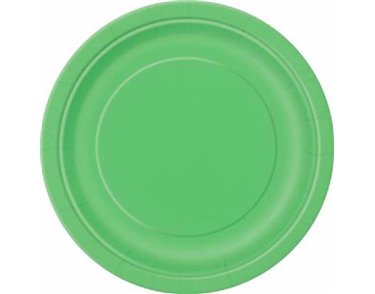 (16) 9IN LIME GREEN PLATES