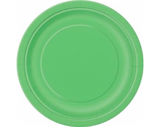 (16) 9IN LIME GREEN PLATES