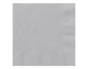 (20) 2PLY SILVER LUNCHEON NAPKINS
