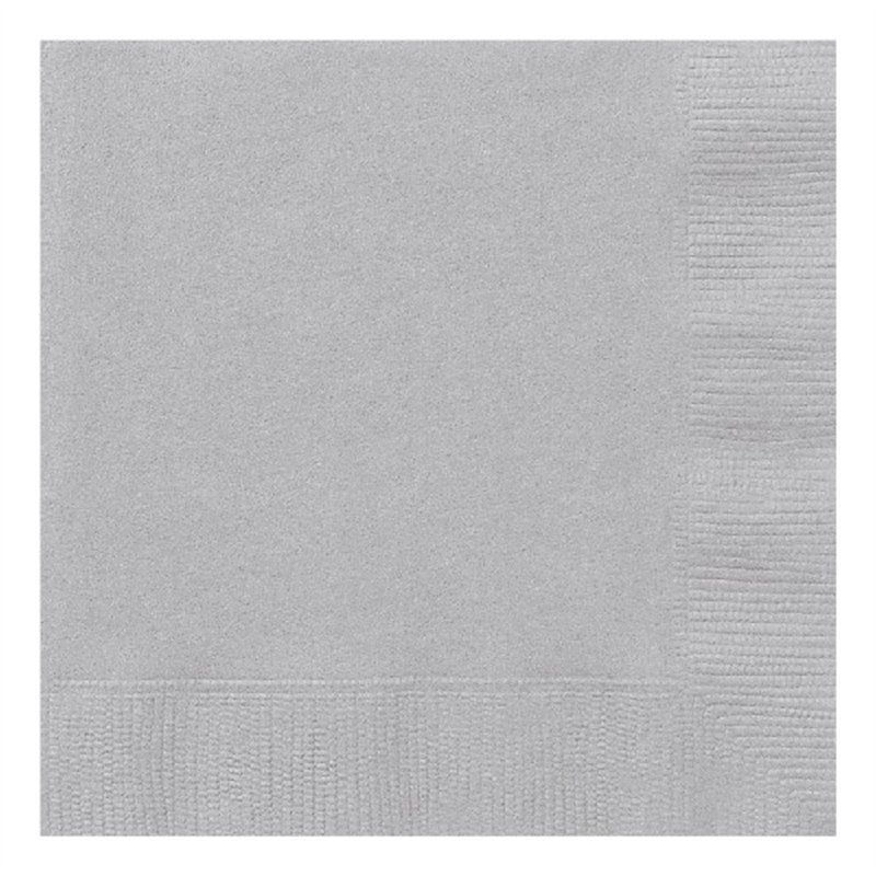 (20) 2PLY SILVER LUNCHEON NAPKINS