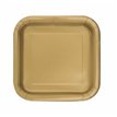 (16) 7IN GOLD SQUARE PLATES