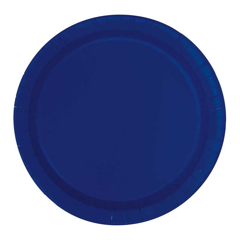 (20) 7IN TRUE NAVY BLUE PLATES