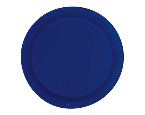 (20) 7IN TRUE NAVY BLUE PLATES