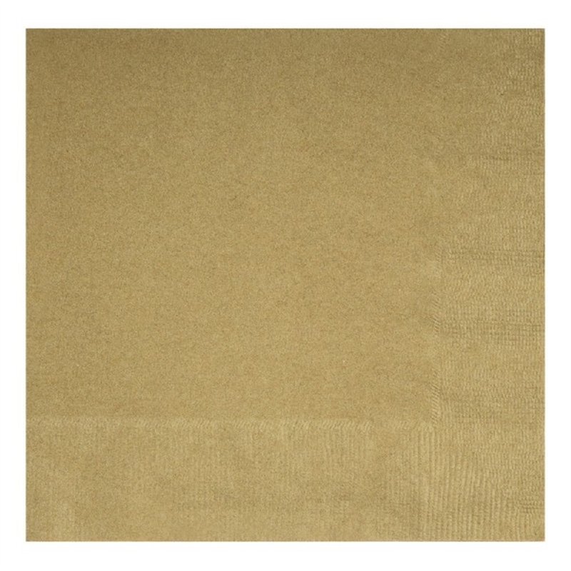 (20) 33CM 2PLY GOLD LUNCHEON NAPKINS