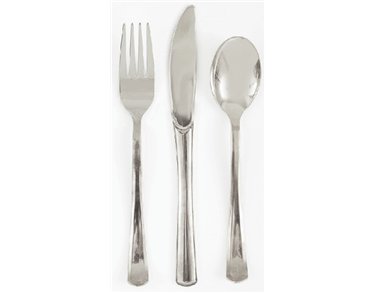 18PC ASST SILVERWARE