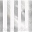 (16) SILVER FOIL STRIPES L/NAPKINS