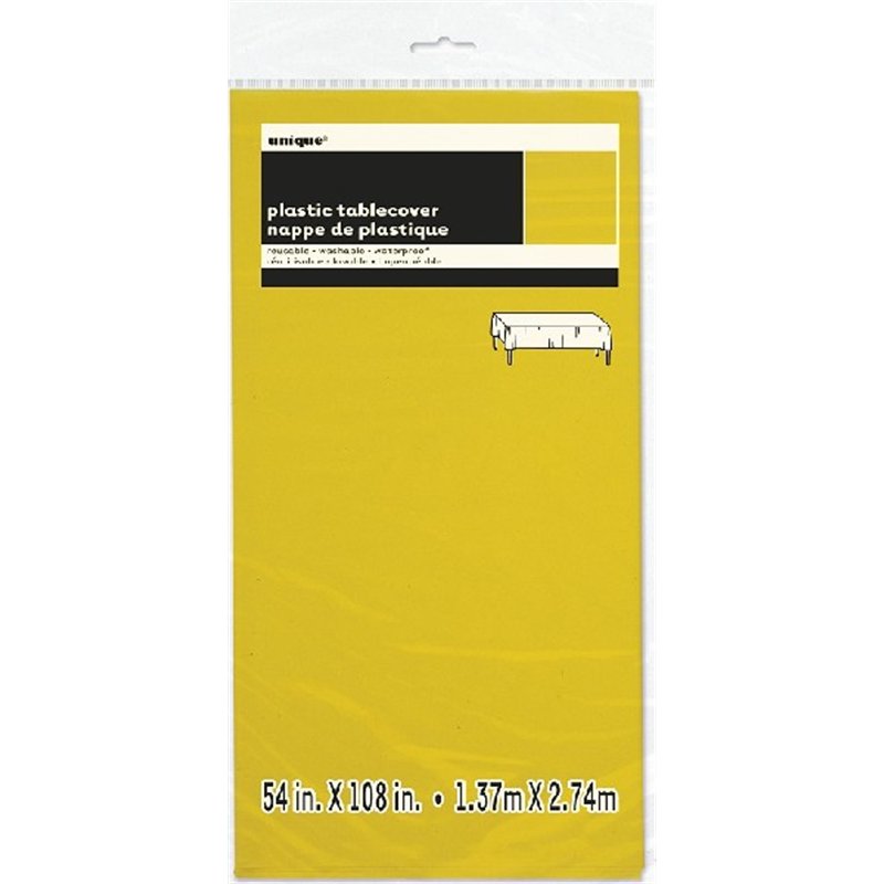 54X108IN NEON YELLOW TABLE COVER