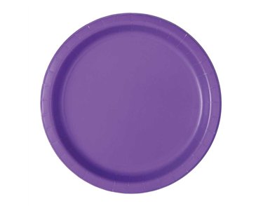 (20) 7IN NEON PURPLE PLATES