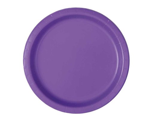 (20) 7IN NEON PURPLE PLATES