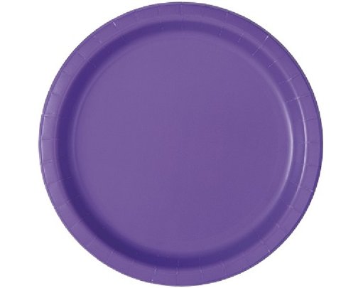 (16) 9IN NEON PURPLE PLATES