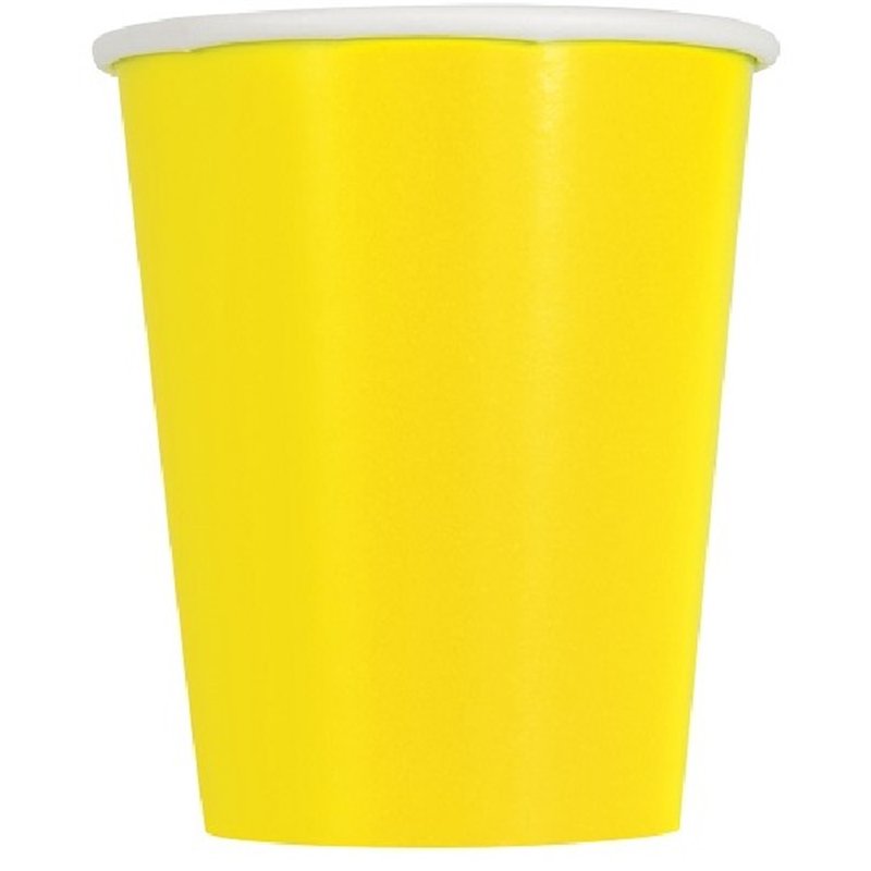 (14) 9OZ NEON YELLOW CUPS