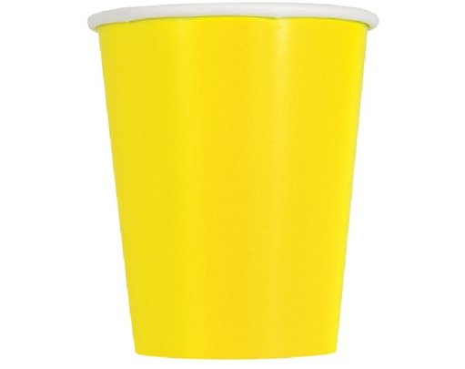 (14) 9OZ NEON YELLOW CUPS