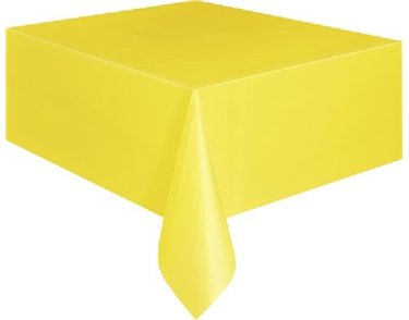 SUN YELLOW PLASTIC TABLE COVER (STANDARD PACKAGING)
