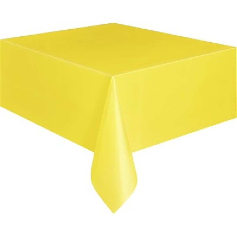 SUN YELLOW PLASTIC TABLE COVER (STANDARD PACKAGING)
