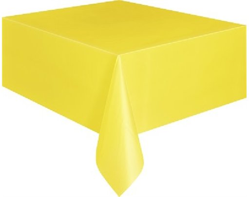 SUN YELLOW PLASTIC TABLE COVER (STANDARD PACKAGING)