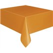 PUMPKIN ORANGE PLASTIC TABLE COVER (STANDARD PACKAGING)
