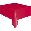 RED PLASTIC TABLE COVER (STANDARD PACKAGING)