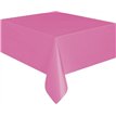 HOT PINK PLASTIC TABLE COVER (STANDARD PACKAGING)