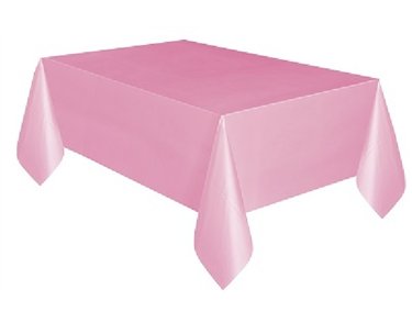 LOVELY PINK PLASTIC TABLE COVER (STANDARD PACKAGING)