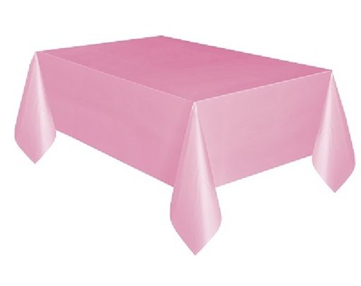 LOVELY PINK PLASTIC TABLE COVER (STANDARD PACKAGING)
