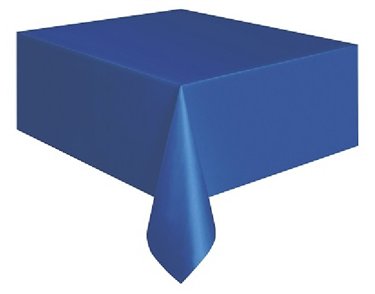 ROYAL BLUE PLASTIC TABLE COVER (STANDARD PACKAGING)