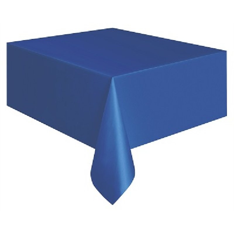 ROYAL BLUE PLASTIC TABLE COVER (STANDARD PACKAGING)