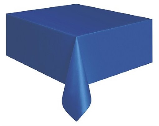 ROYAL BLUE PLASTIC TABLE COVER (STANDARD PACKAGING)