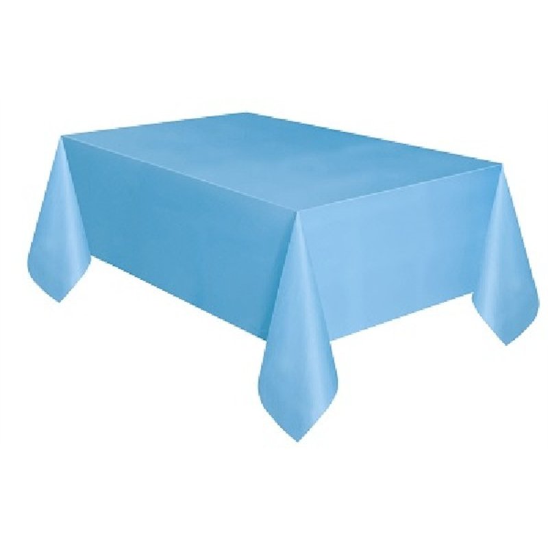 POWDER BLUE PLASTIC TABLE COVER (STANDARD PACKAGING)