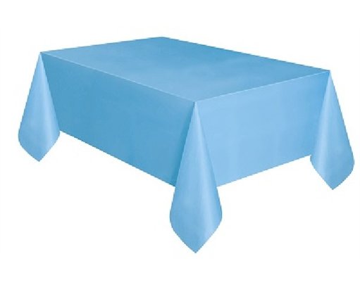 POWDER BLUE PLASTIC TABLE COVER (STANDARD PACKAGING)