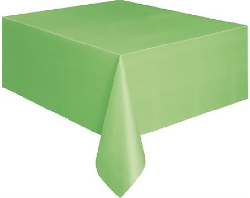 LIME GREEN PLASTIC TABLECOVER (STANDARD PACKAGING)