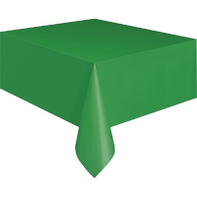 EMERALD GREEN PLASTIC TABLE COVER (STANDARD PACKAGING)