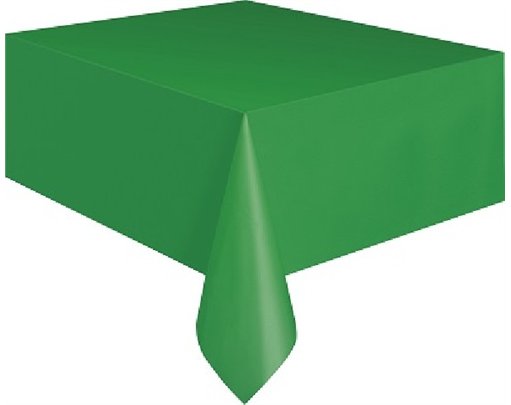 EMERALD GREEN PLASTIC TABLE COVER (STANDARD PACKAGING)