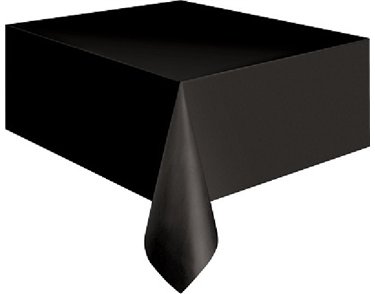 BLACK PLASTIC TABLECOVER (STANDARD PACKAGING)