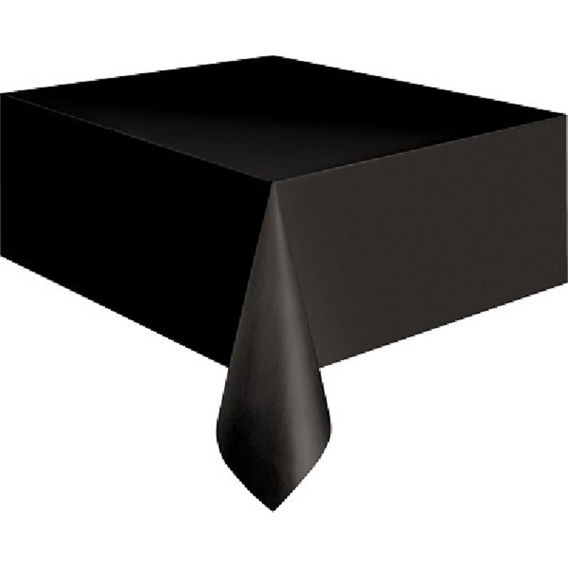 BLACK PLASTIC TABLECOVER (STANDARD PACKAGING)