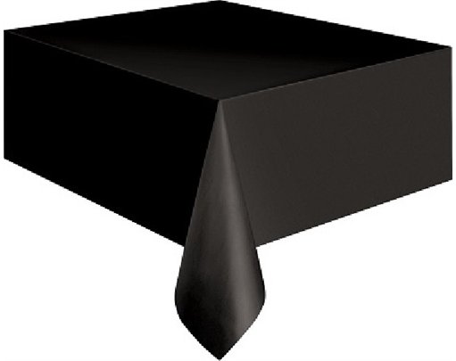 BLACK PLASTIC TABLECOVER (STANDARD PACKAGING)