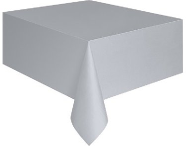 SILVER PLASTIC TABLECOVER (STANDARD PACKAGING)