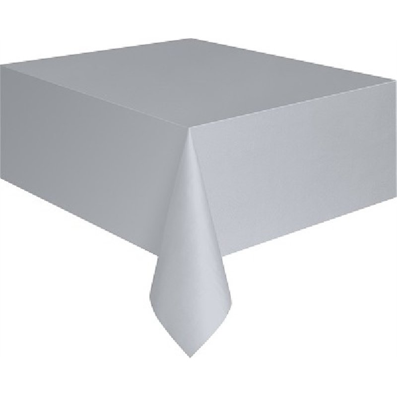 SILVER PLASTIC TABLECOVER (STANDARD PACKAGING)