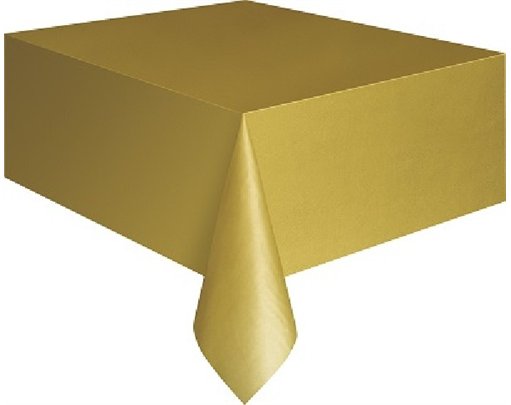 GOLD PLASTIC TABLECOVER (STANDARD PACKAGING)