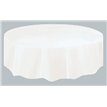 WHITE ROUND PLASTIC TABLECOVER (STANDARD PACKAGING)