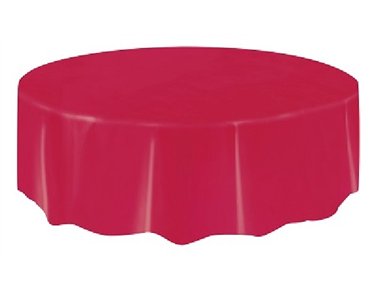 RED ROUND TABLE COVER (STANDARD PACKAGING)